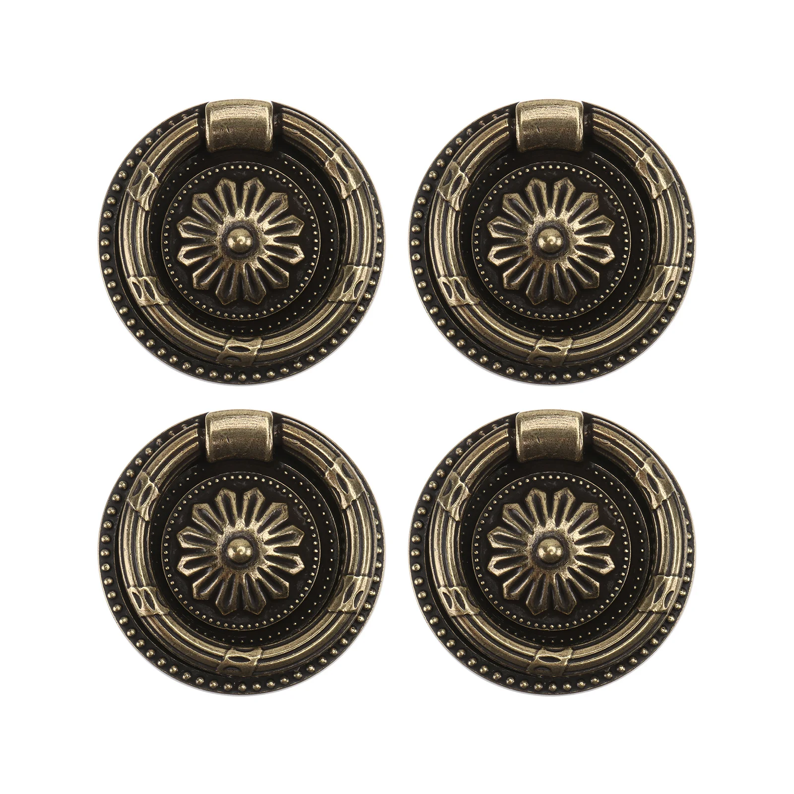 

4Pcs Vintage Bronze Door Pull Handle Durable Cabinet Handle for Wardrobe Drawer Cupboard Furniture Accessory Cabinet Door Knob