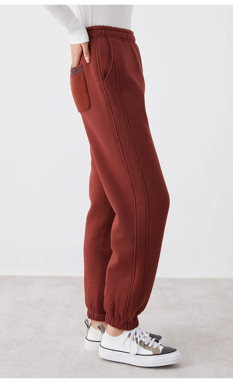 K2708W Hochwertige Luxus-Damenbekleidung, 66 % lange Stapel-Baumwolle, 25 % australische Wolle, Freizeithose, Damenhose – Detail 5