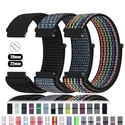 20mm 22mm Nylon Loop band For Amazfit GTS4/2/3/3pro/2e/GTS2 Mini/GTR 4 42mm/47mm/GTR2/2e/stratos belt bracelet Amazfit bip strap