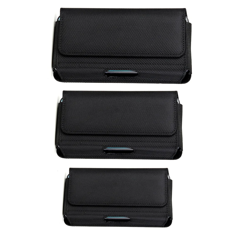 5.2-7.0 inch Phone Nylon Pouch Multifunction Cell Phone Belt Clip Carrying Holster Case Waist Bag For iPhone Samsung Smartphones