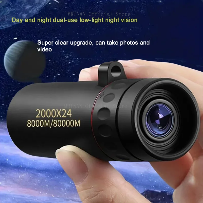 

2000x24 HD Monocular Telescope Mini Portable Mobile Phone Telescope Outdoor Camping Hunting Birdwatching Telescopes