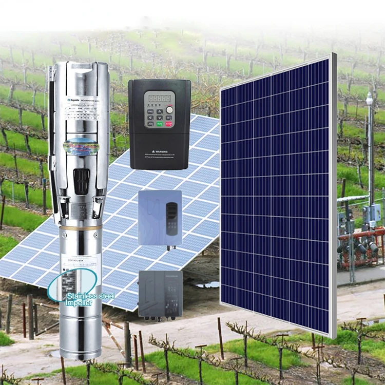 

80 meter head AC DC hybrid solar submersible water pump, well pump, deep well pump system, agricultural irrigation