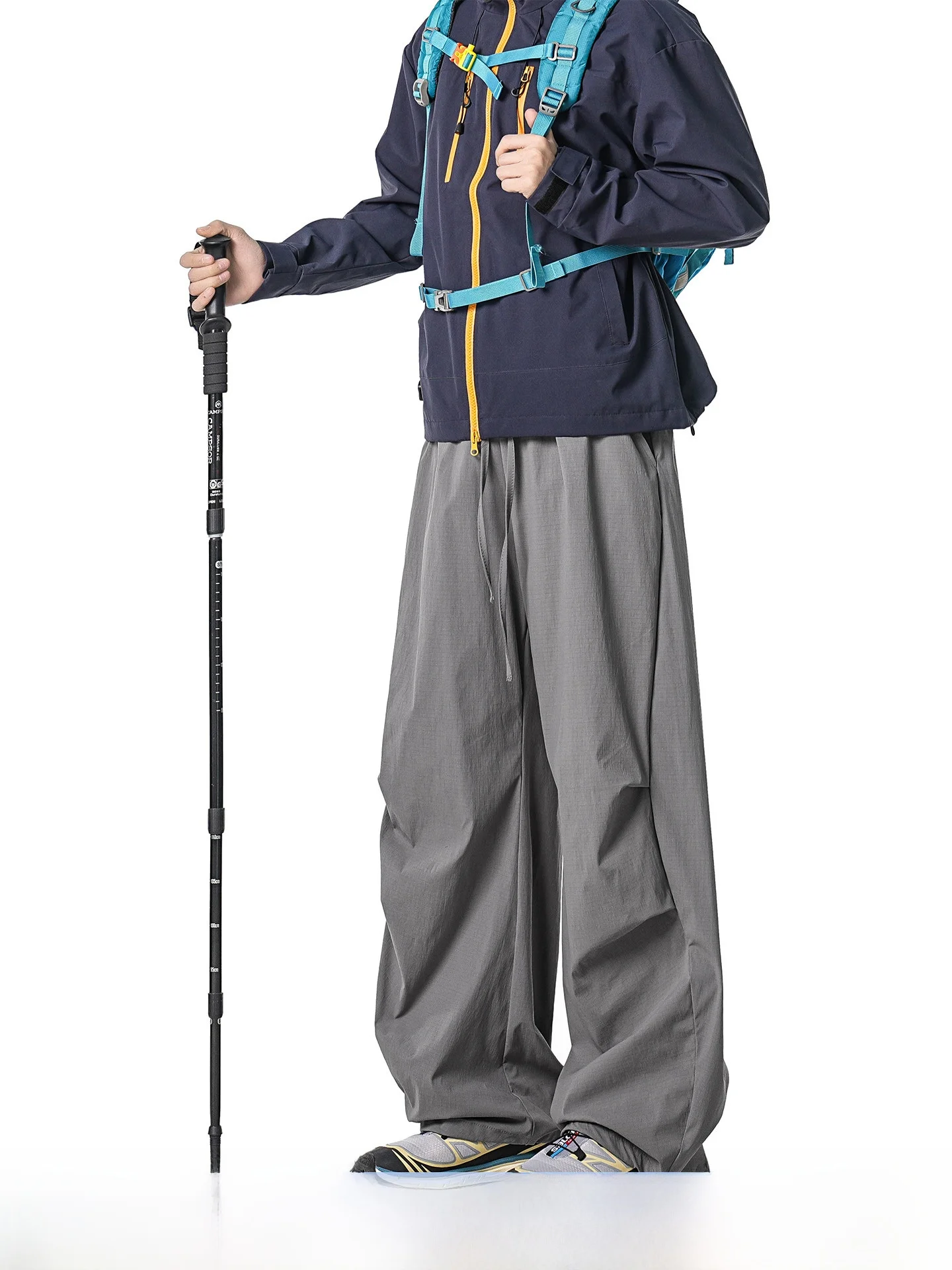 ARTANNIE Outdoor Climbing Quick Dry Casual Men's Pants Summer New American Folded Straight Leg Long Pants Breathable Skin-Fri...
