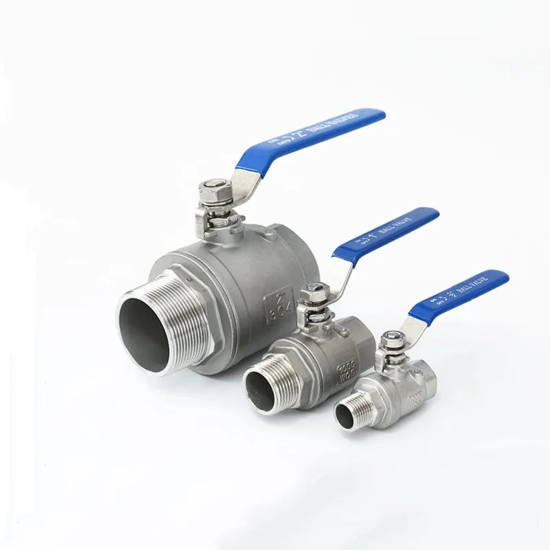 1/4“ 3/8“ 1/2” 3/4” 1” 1-1/4” 1-1/2” BSP Female to Male Straight Two-pieces Full Ports 304 Stainless Steel Ball Valve