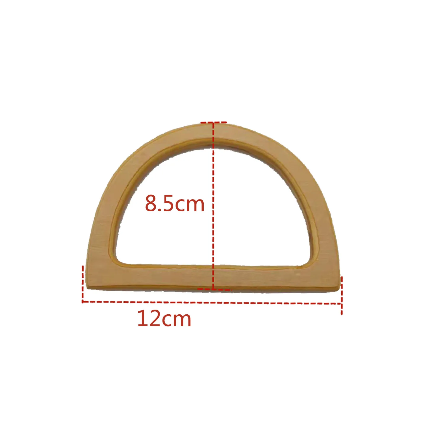 Wooden D Shape Bag Handle Ring Purse Frame Bag Strap Luggage Handcrafted Bag Accessories DIY Replacement Handbag Tote Handles