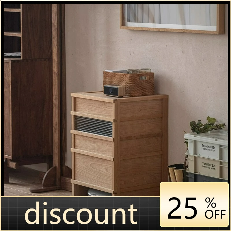 LTT Parallel Robot Vacuum Storage Cabinet Solid Wood Shield Cabinet Sofa Sideboard Retro Light Luxury Style