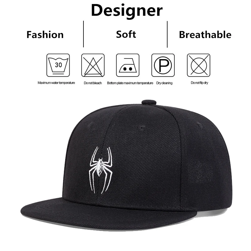 Children Spider Embroidery Baseball Caps Hip-hop Hats Spring and Summer Outdoor Adjustable Casual Hats Boy Girl Trave