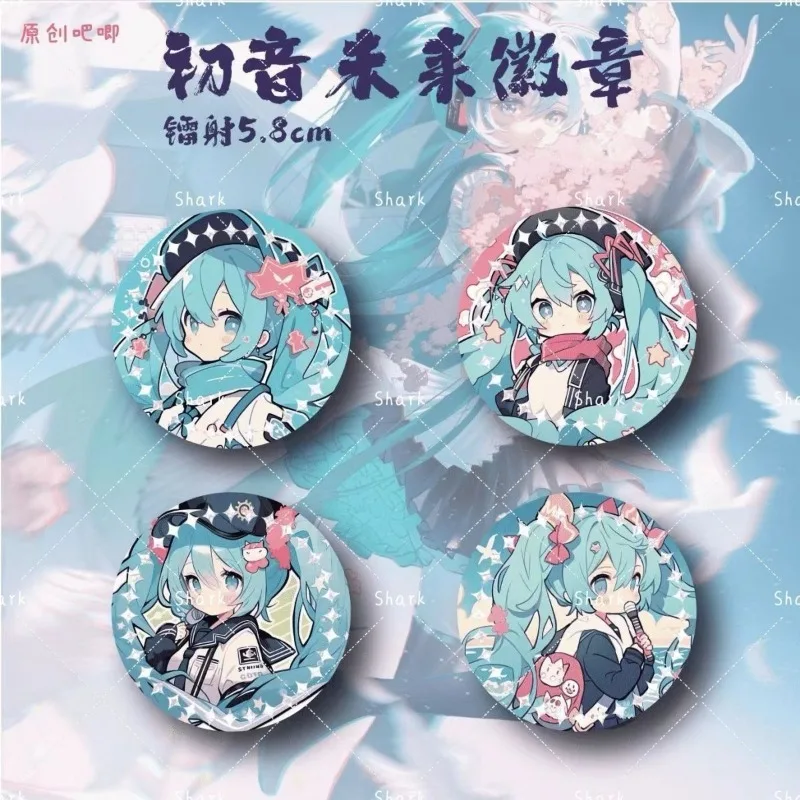 

Cartoon Character Hatsune Miku Razer Badge Pendant Anime Peripherals Cute Two-dimensional Brooch Gadgets 58mm Medal Gift Toy