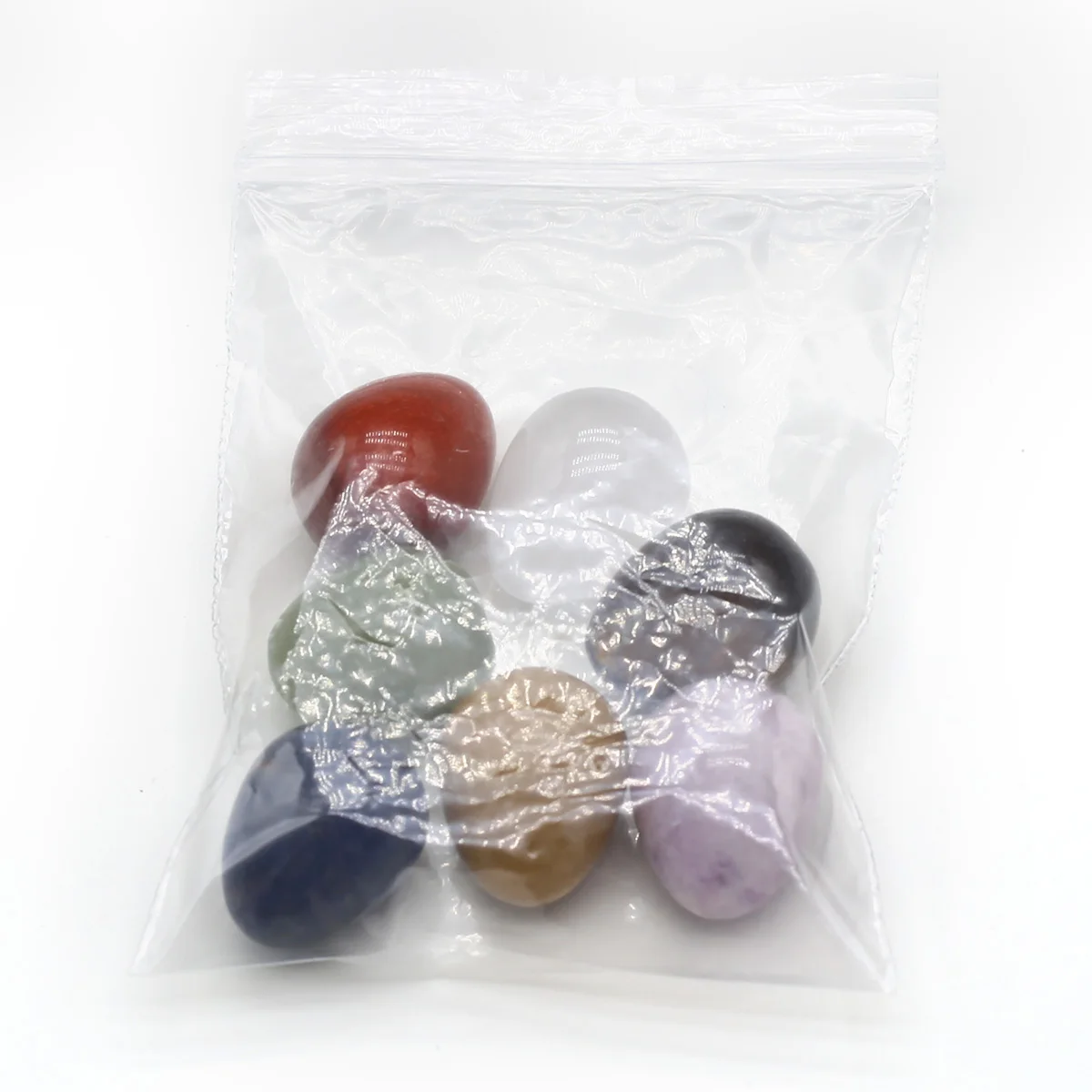 7pcs/lot Natural Crystal Egg Stone Mini Polished Agate Jewelry Home Decor Reiki Healing Crystals Ornament Gift