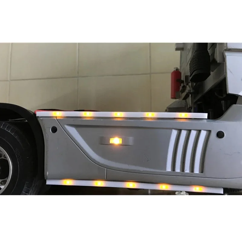 RC 1/14 LED Light Side Skirt Lights for Tamiya Hydraulic Excavator Loader Dump Truck for SCANIA MAN VOLVO Tipper DIY Parts