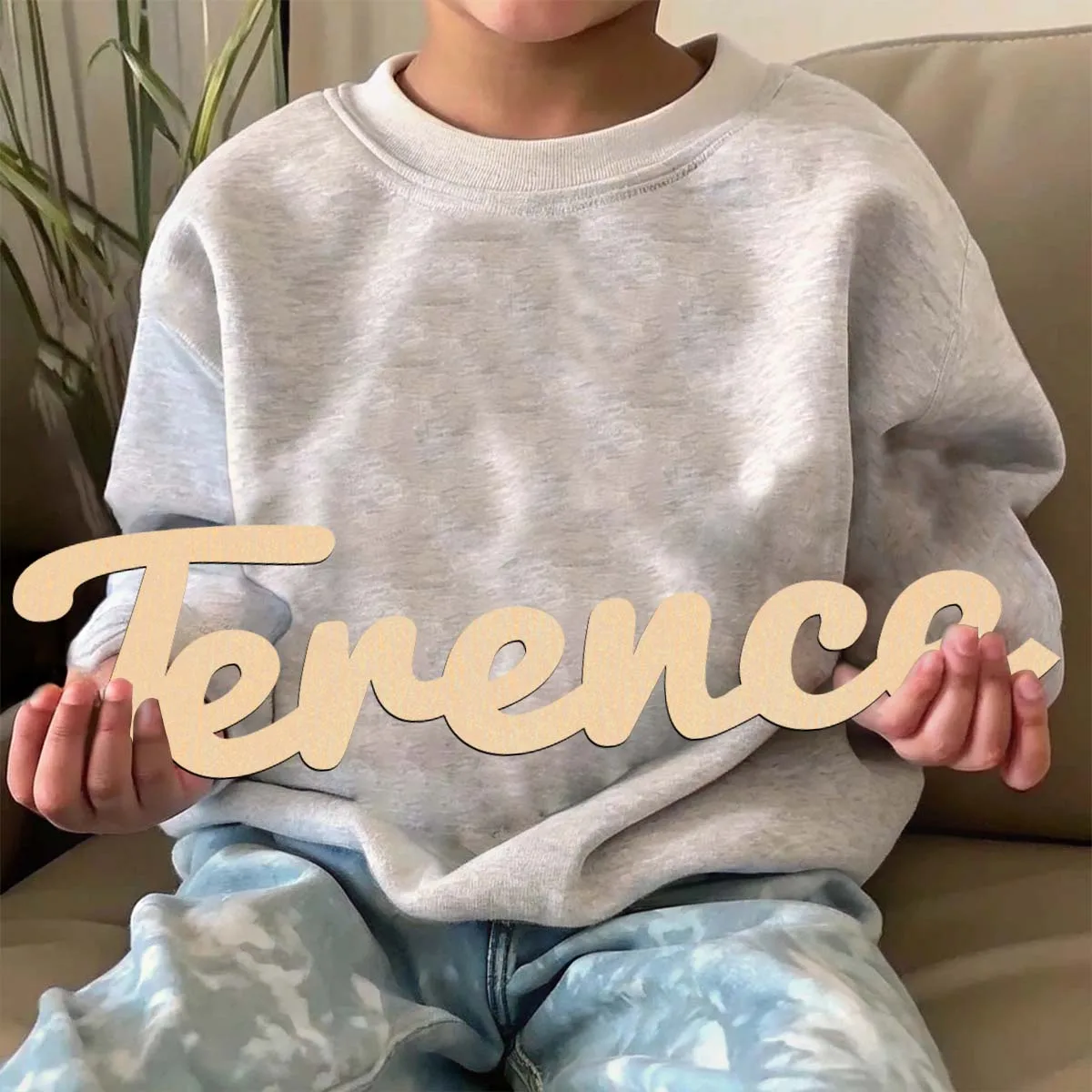 

1 PC Terence example Custom Name Laser-Cut Sign Wooden Sign Wooden Plaque Traditional Style Tabletop Decorative Plaque for room
