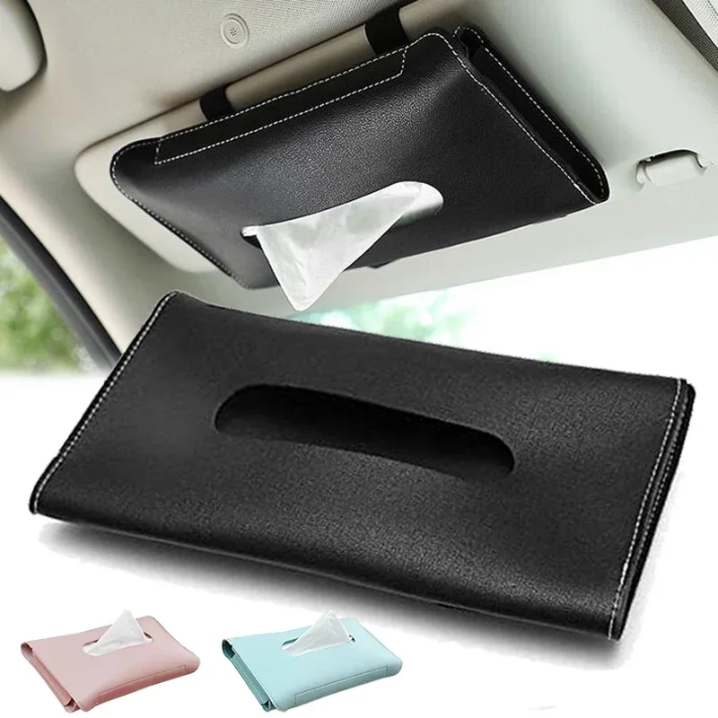 

Car Sun Visor Tissue Box Holder Set, 1 PC Interior Storage Organizer for Tissues and Towels, Auto Decoration Accessory