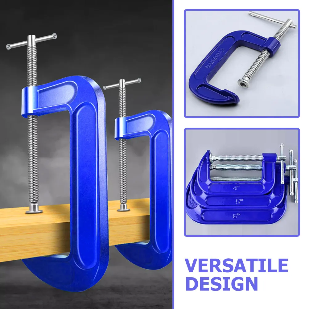 Thickened G-Shaped Woodworking Clamp Heavy Duty Metal G-Clamp for Tabletop Desk Mount Clamping Secure Grip Workbench Projects