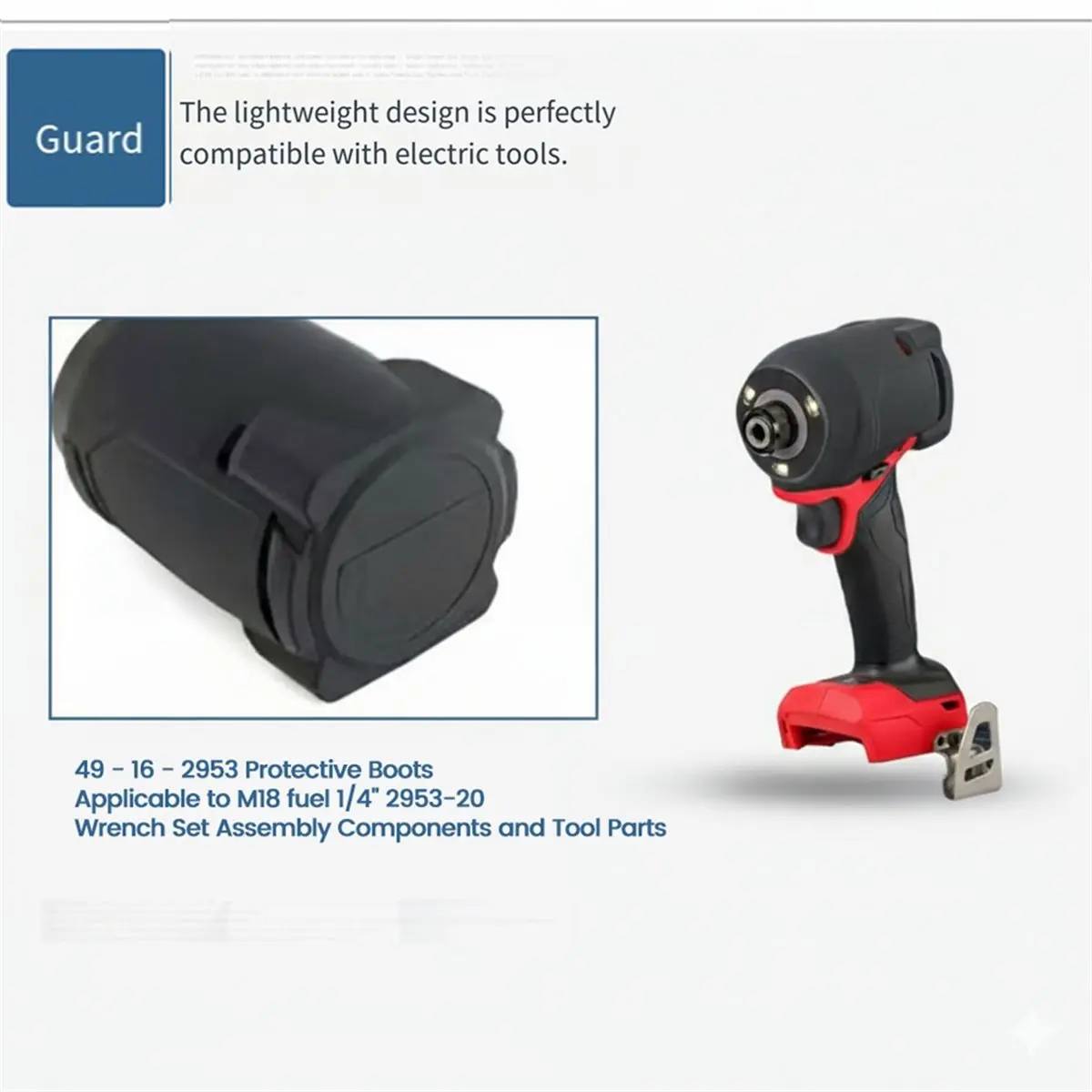 

49-16-2953 Защитный чехол для шестигранной ударной отвертки 1/4 дюйма для аксессуаров для защитных ботинок 2953-20