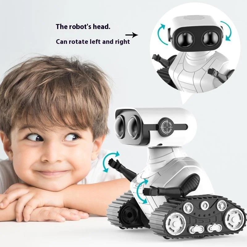 Robot de juguete con Control remoto para niños, juguete recargable con sonido y luz para bailar, regalo de cumpleaños