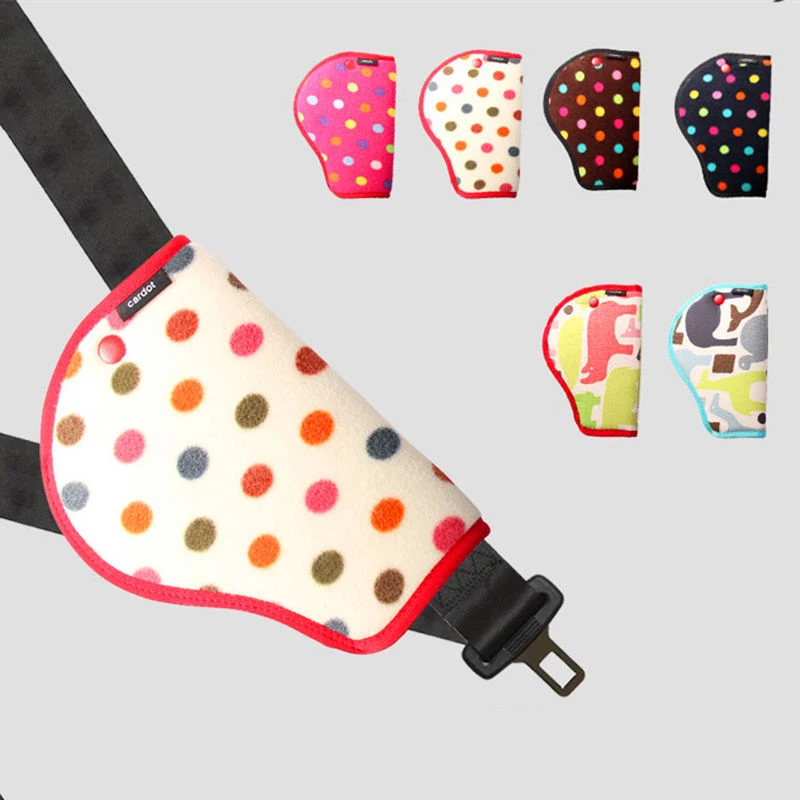 Cartoon Car Children\'s Safety Seat Belt Cover Mesh Shoulder Pad Holder For Kids Cute Vehicle-mounted Rear Seatblet Adjuster