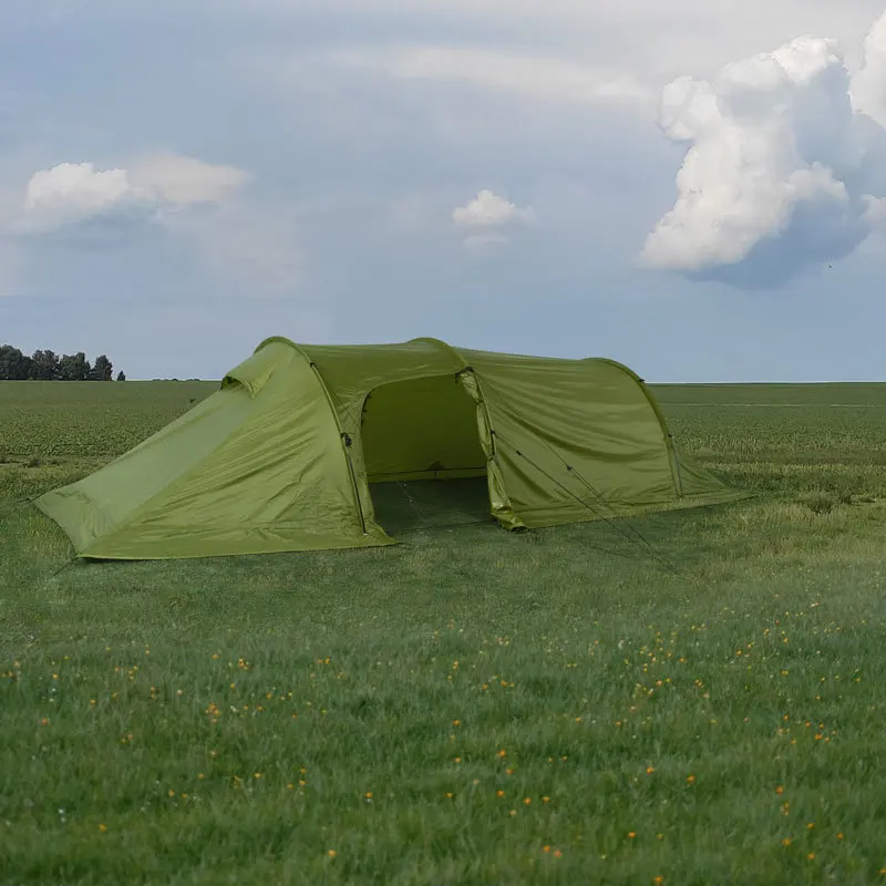

Portable Pop up Tents Waterproof 3-4 Persons Inflatable Tunnel Tent Camping Customizable Double Door Outdoor Tents