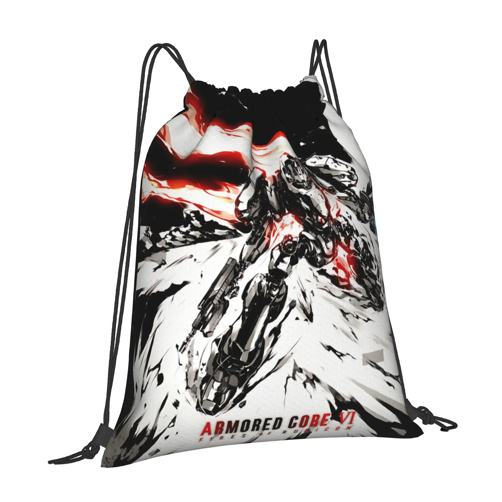 gym Pouch Armored Core robot  Drawstring Bags Gym Unisex Storage Organize Bundle Pocket Rope Bag