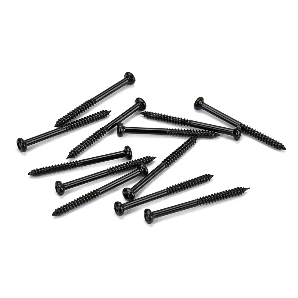 

12 Pcs Humbucker Pickup Height Screws Frame Ring Mounting Guitar Part Kit Acoustic Bass