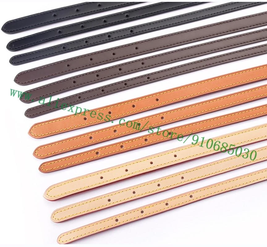 Top Grade 100% Real Vegetable Tanned Calfskin Bag Strap For Designer Handbag Belt Parts Replacement Extension 1 Pair