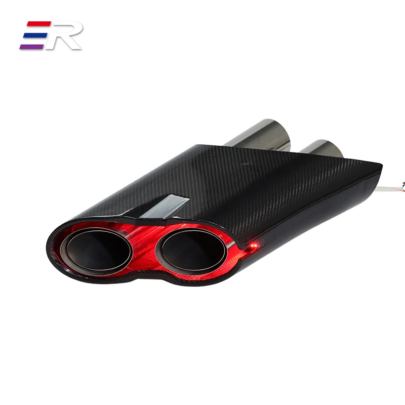 

Carbon Fiber LED Light Exhaust Tips 1mm Thick for Benz G Class W464 G500 G550 AMG G63 G900 Upgrade