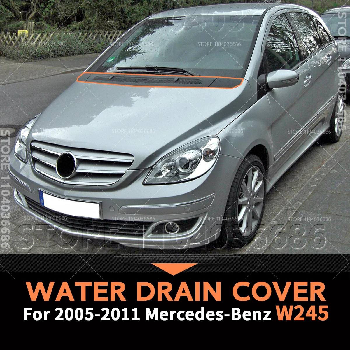 

For 2005-2011 W245 Mercedes Benz B Class B180 B200 Front Water Drain Cover Hood Grille Drain 1698300275 1698300375 1698360018