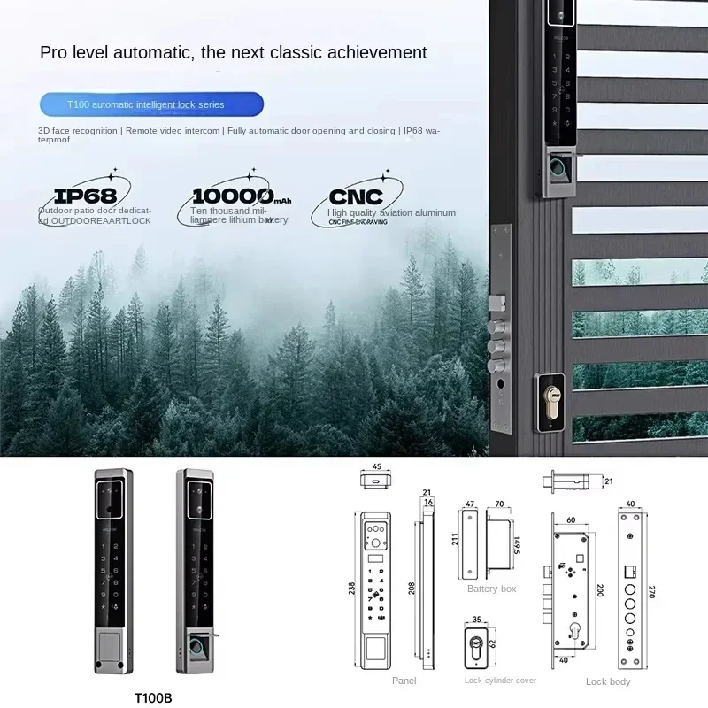 YyhcYyhcHigh Quality Tuya Smart Door Lock With High Definition Camera Ip68 Waterproof Fingerprint Unlock Smart Lock Door