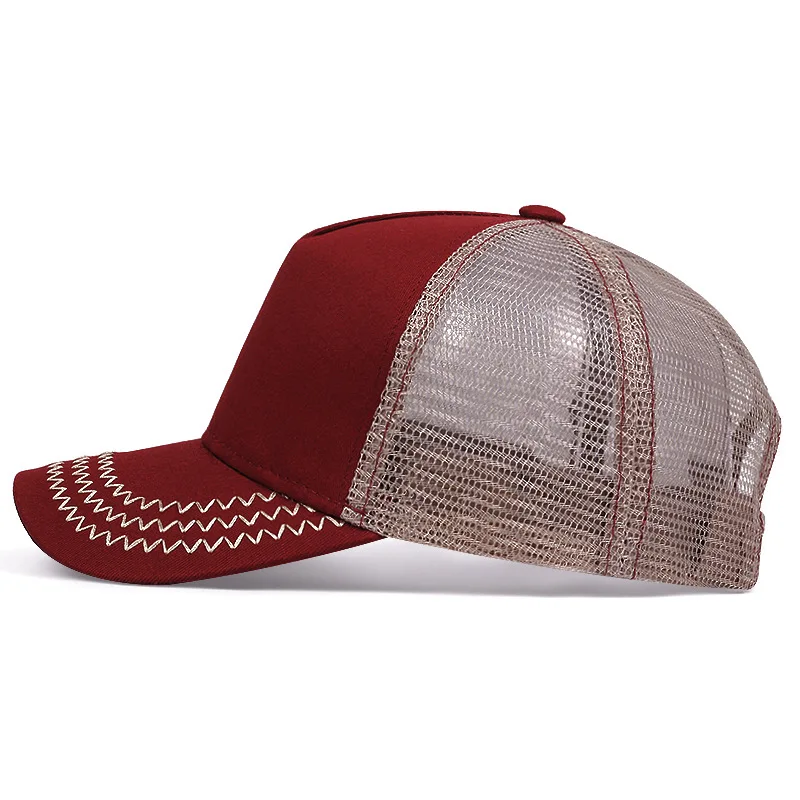 Summer Breathable Mesh Peaked Cap Solid Basic Daily Hat Men Women Custom Embroidery Logo Baseball Cap