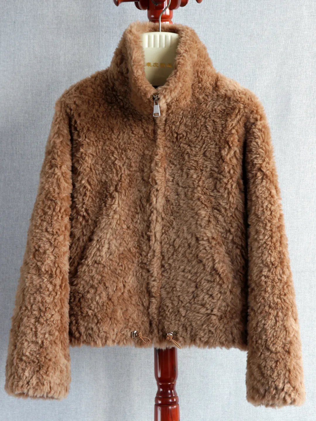 2025 imported Australian all-wool fur coat short stand-up collar granular composite fur integrated fur coat