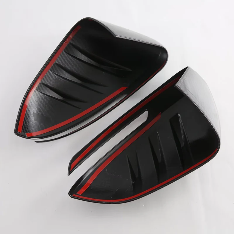 ل Omoda 9 C9 Phev 2025 2026 سيارة مرآة الرؤية الخلفية حماة الجانب مرآة المضادة للتصادم ملصقات التصميم ABS الكربون الأسود 2 قطعة