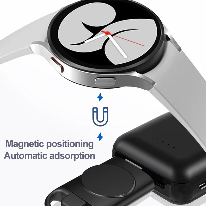 2 in 1 Magnetic Wireless Charger For Samsung Galaxy Watch 6 5 4 3 Active 2 1 Portable Galaxy Watch Charger Fast Charging Station