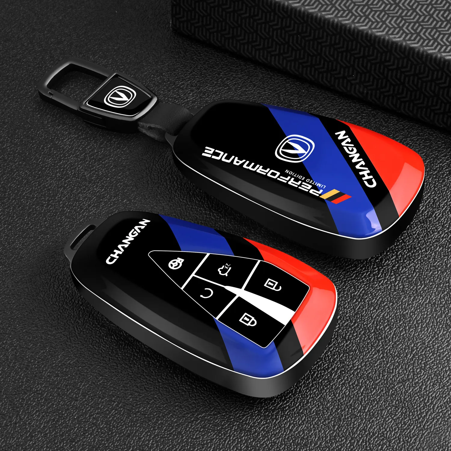 For Changan X5PLUS 2026 / 4th Gen UNIZ V K / X7 New Energy, Zinc Alloy Metal Key Fob Cover Case with Keychain