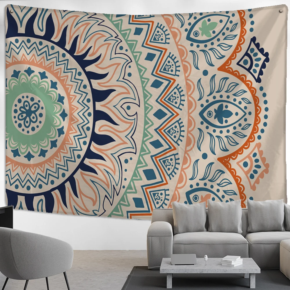 Floral Texture Background Tapestry Wall Hanging Art Mandala Hippie  Home Decor Background Cloth