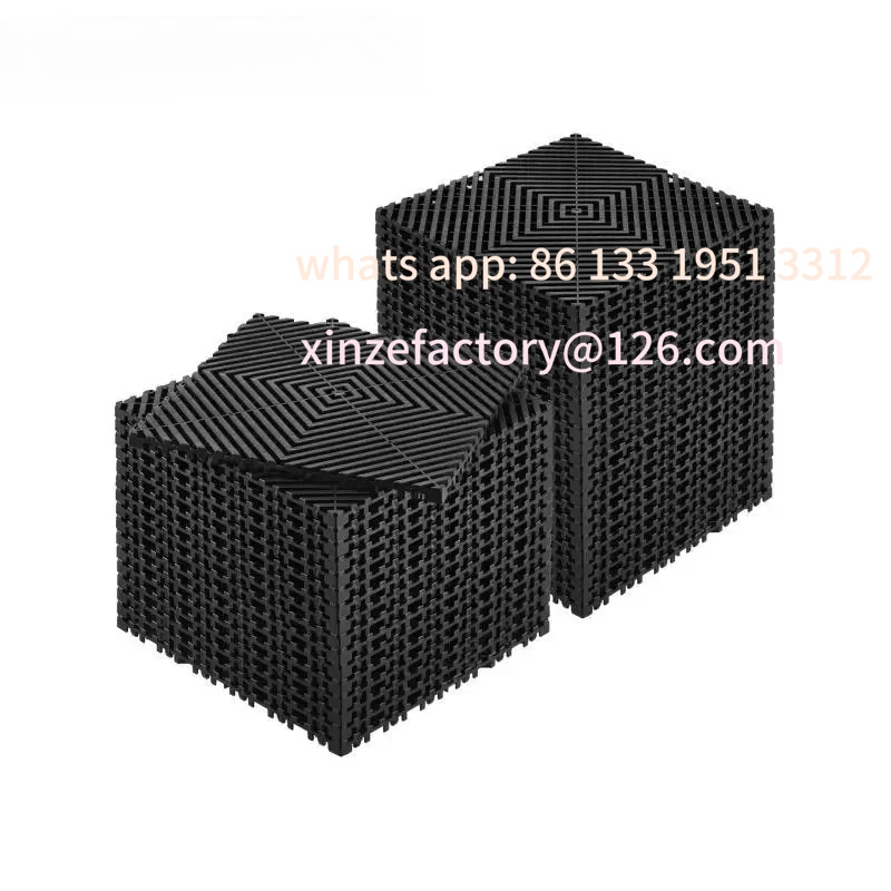 

Customizable Interlocking Drainage Mat 12inx12in 12/24/40/50/55 Pcs Splicing Mats Non-Slip PP Drainage Floor