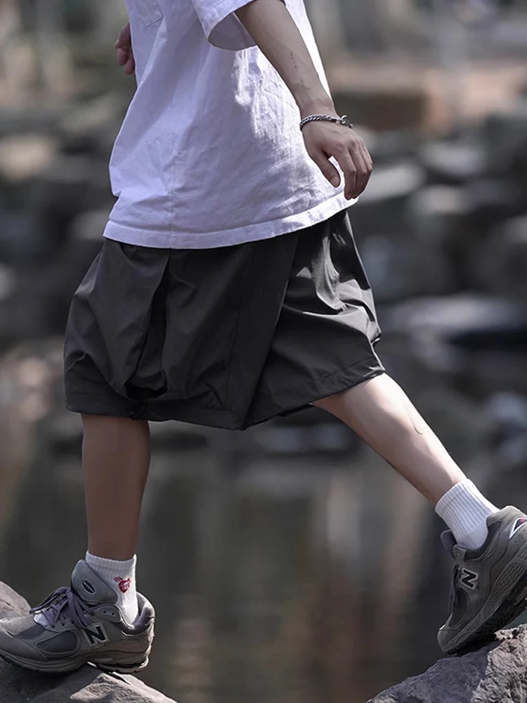 

Loose Straight Leg Workwear orts Men's Summer y Outdoor Mountain Casual Five-Quarter Pants Breathable Comfortable Fas...