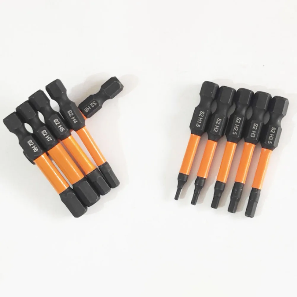 

10Pcs Magnetic Hex Head Screwdriver Bit Set 1/4 Shank Screwdriver Bit H1.5-H6 Screwdriver Bit Workshop Equipment Hand Tools