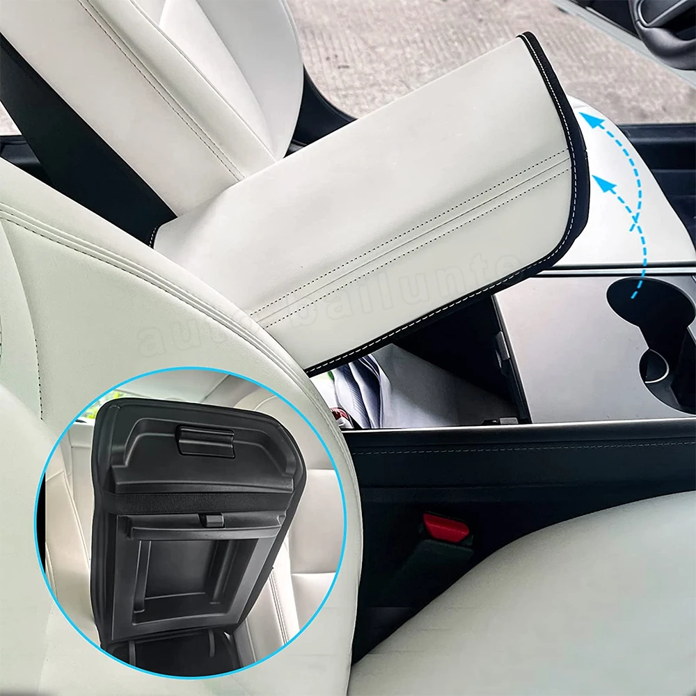 For Tesla Model 3 Model Y 2023 2022 2021-2017 Car Armrest Box Cover Central Control Armrest Decoration Interior Car Accessories