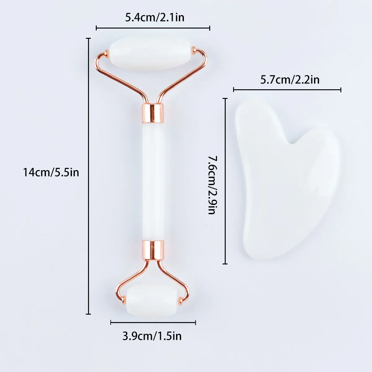 2 pz Double-end Gua Sha Rullo di Massaggio Collo Viso Bordo Lifting Della Pelle Del Viso Raschietto Anti-Rughe Cera D'api Pietra Raschiante Massaggiatore