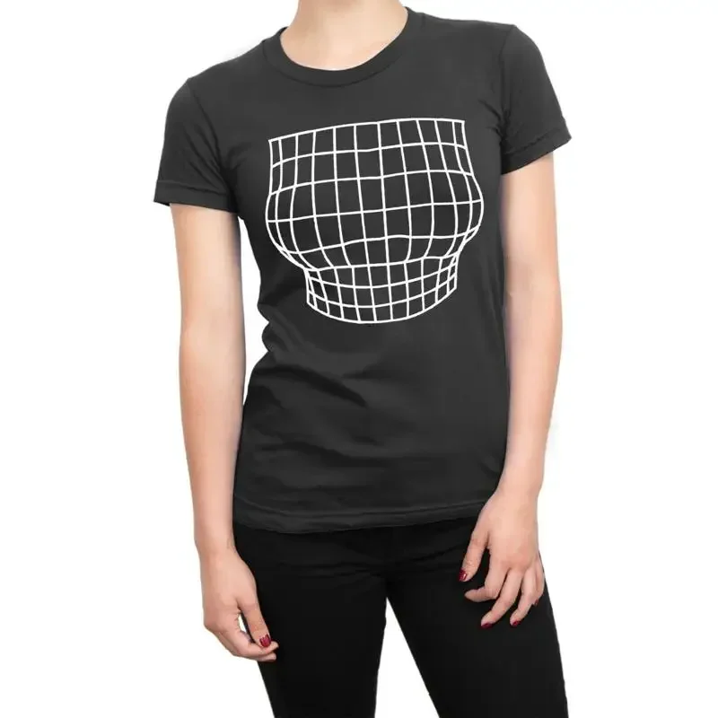 Boob Enlargement Optical Ilulsion LADIES t shirt funny tee present gift