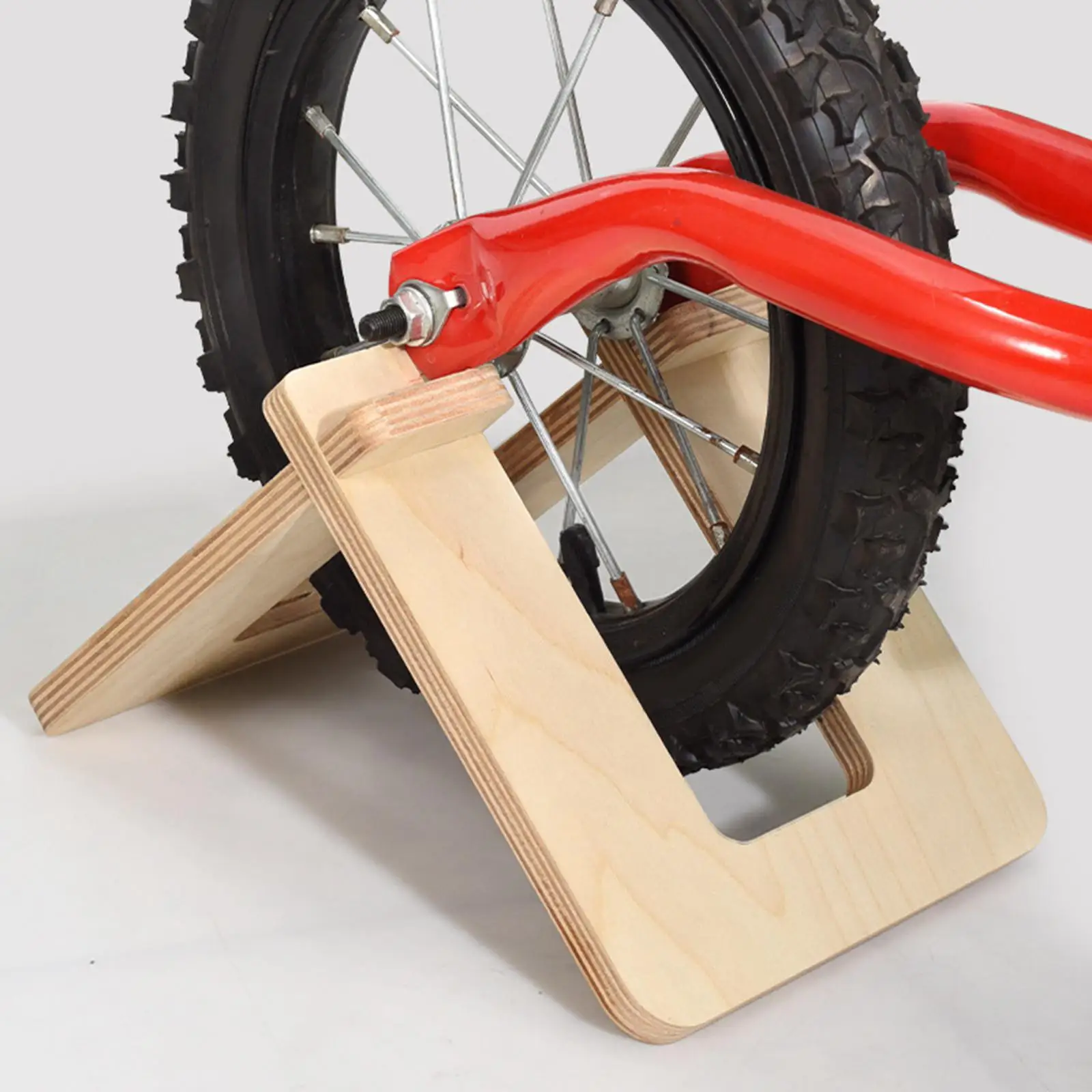 Kids Balance Bike Parking Rack Wooden Floor Type Bicycle Stand Children Balancing Bike Display Stand for Indoor Outdoor Home