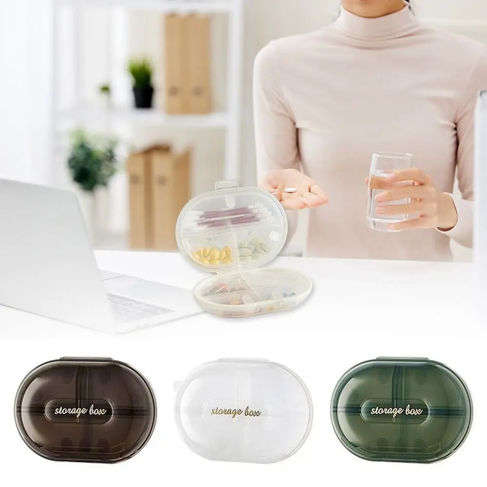 

Transparent Seven Days Pill Box 7 Grids Sealed Pill Dispenser Moisture-Proof with Lid Weekly Travel Pill Cases for Home&Travel