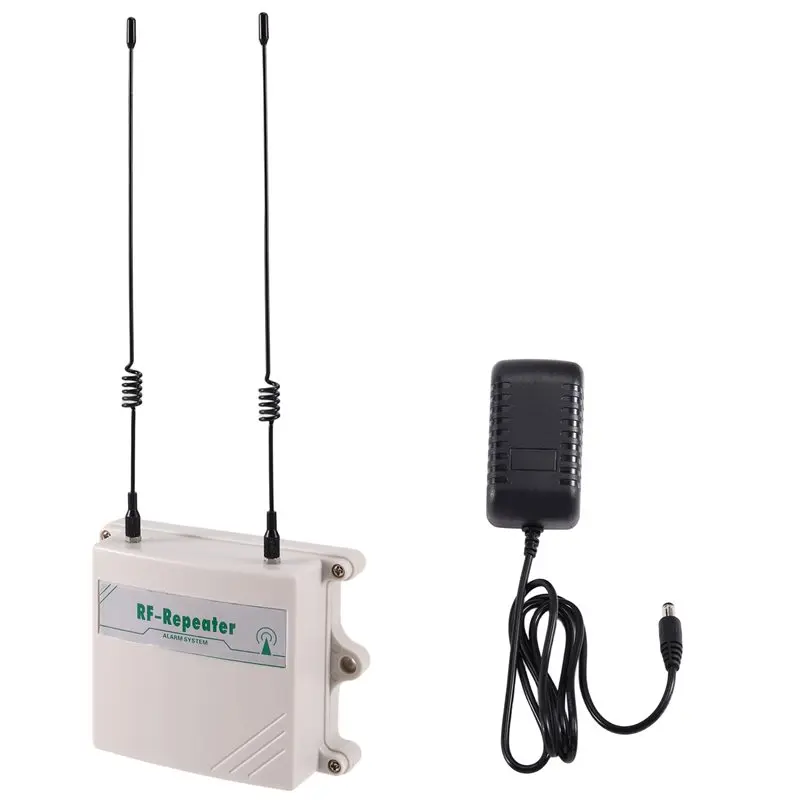 【CYBER MONDAY】Wireless 433Mhz 12V DC Repeater,Dual Antennas, Stable Signal Support For Alarm Sensor Systems EU/US Plug Compatibl