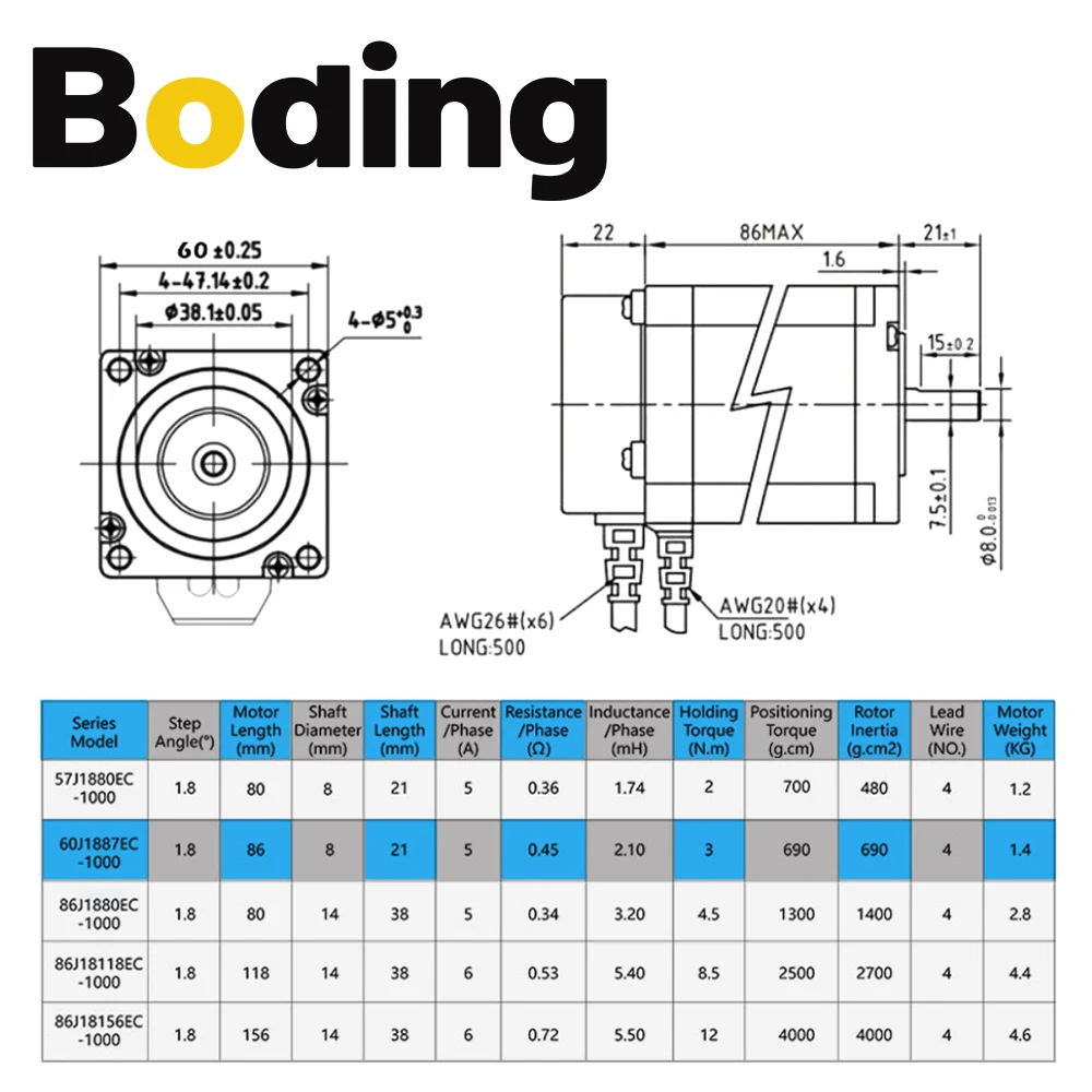 Imagem -03 - Jmc-kits de Motorista Híbridos do Servo Motor Deslizante do Laço Fechado 2phase Nema24 3n.m 2000rpm Eixo 5a mm 2hss57 Mais 60j1887ec para o Cnc