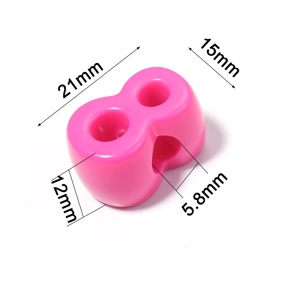 20pcs Acrylic Number Beads Random Mixed Color Large Hole Loose Spacer Beads For Jewelry Making DIY Bracelet Phone Chain Keychain view 2