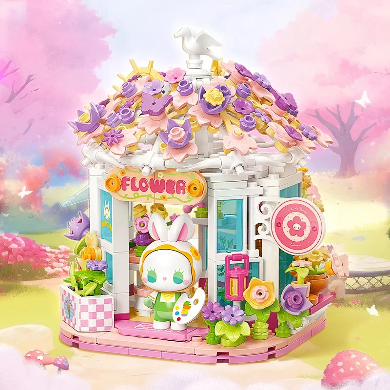 لبنة بناء قلعة العالم السري للأطفال ، لبنة البناء الأصلية ، ديكور منظر الشارع ، نموذج التجميع ، هدية عيد الميلاد ، أصلي ، جديد