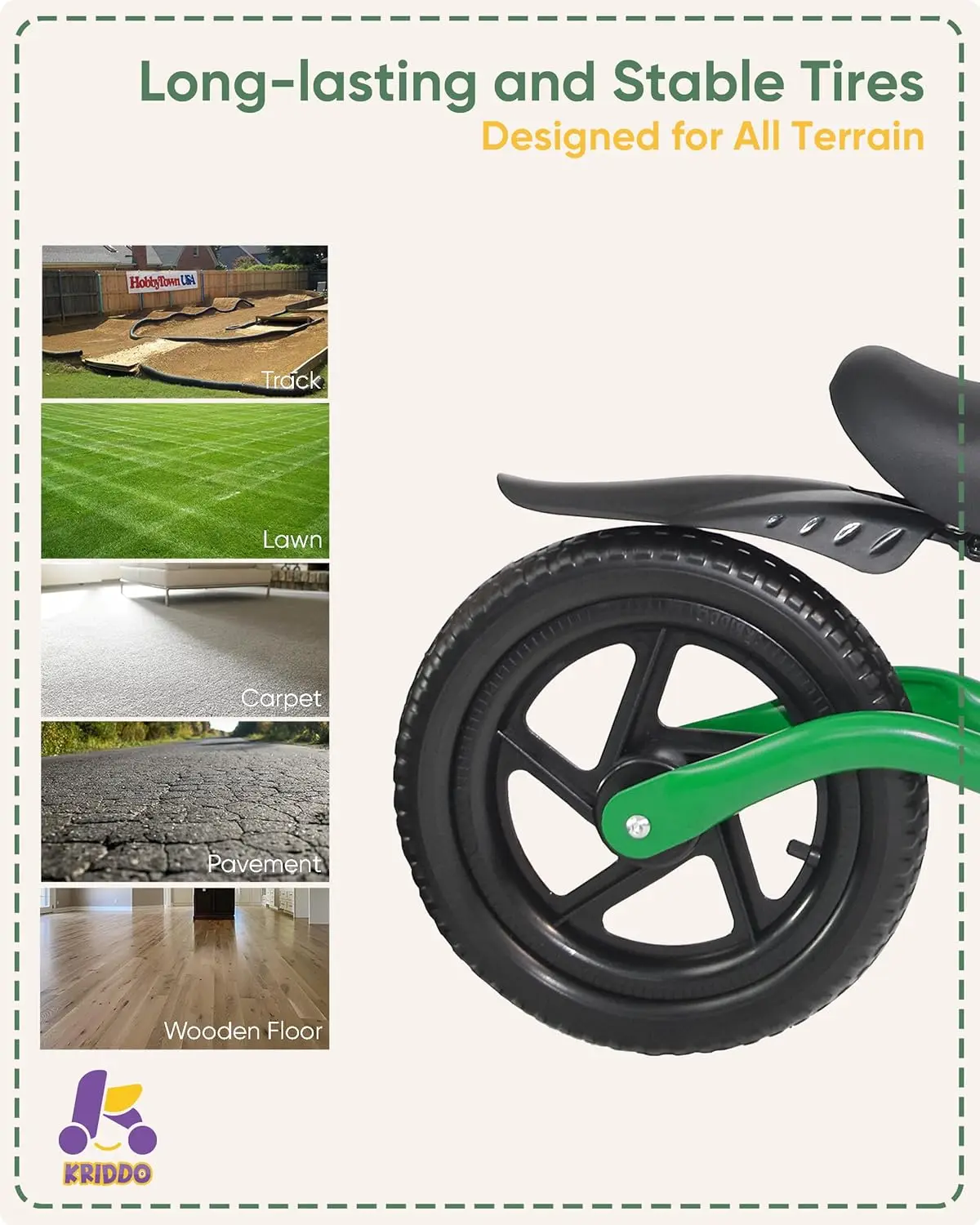 Bicicleta de equilíbrio infantil para 2 a 5 anos, com luz frontal, pneus atualizados para todo terreno, rolamento atualizado para passeios suaves e estáveis