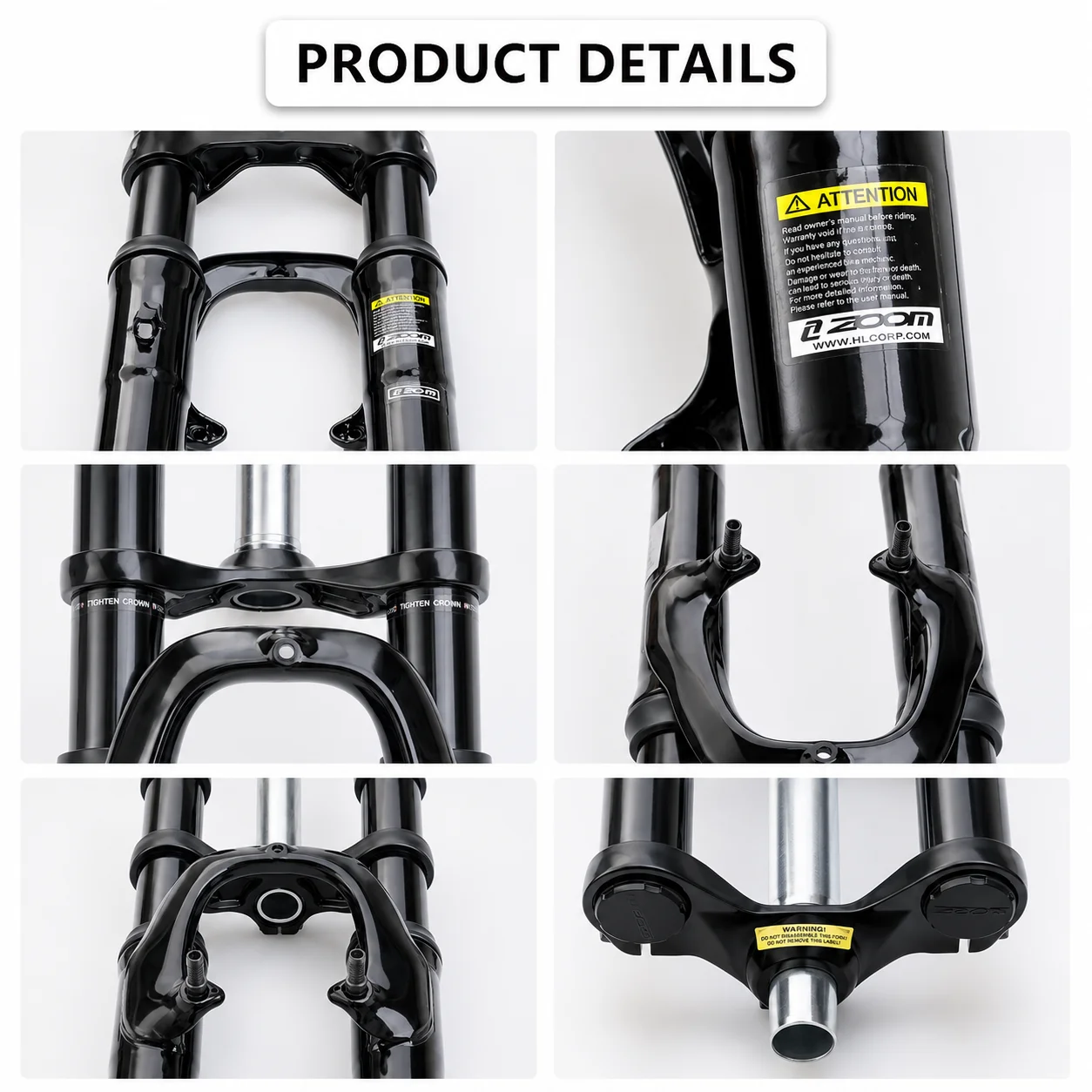 MTB Dual Crown Suspension Fork 20 24 26 Inch Bicycle Front Fork V Brake B-Pillar Disc Mount 1-1/8 Steerer
