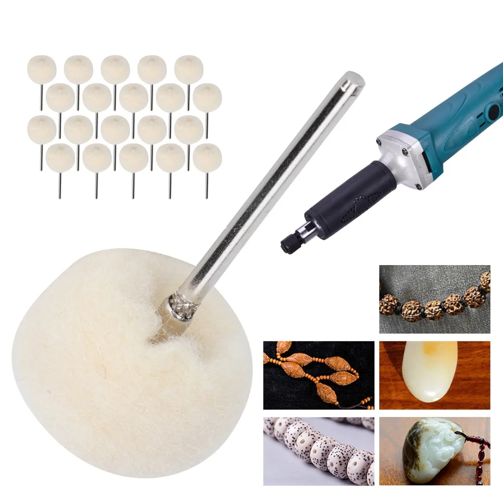 

20pcs 2.35mm Shank Polishing Wheel Set White Sponge Sponge Polishing Wheel Set Soft Fine Polishing Soft Pashmina Polishing Wheel