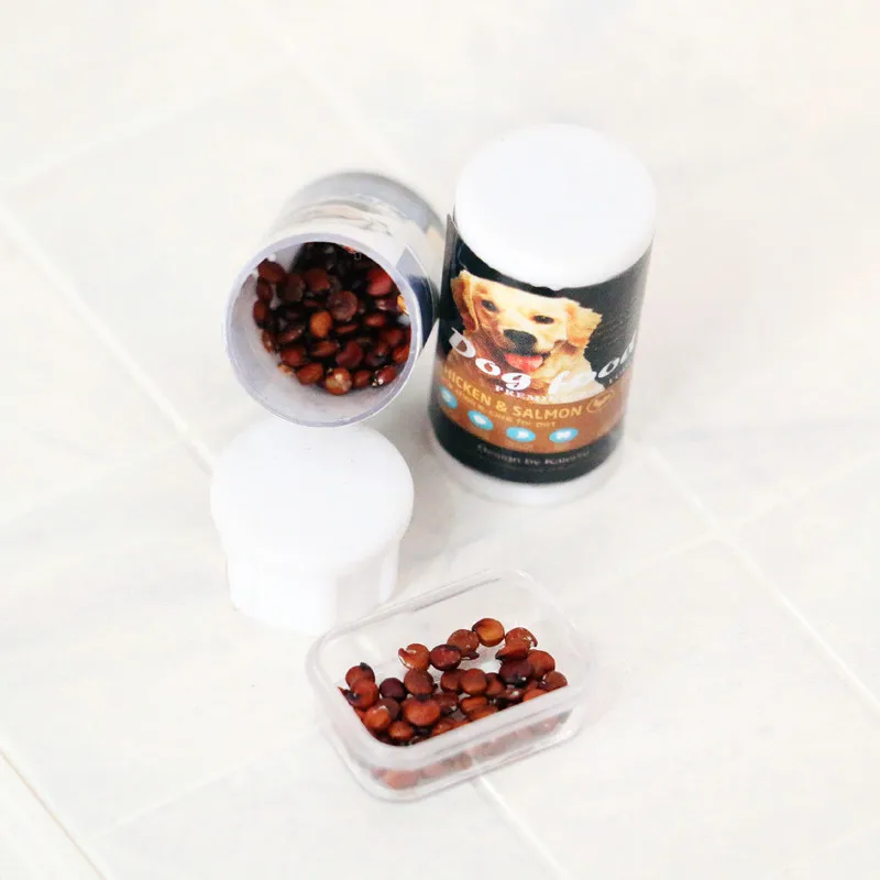 Dollhouse Mini Canned Dog Food Cat Food Animal Feed Miniature Model 1/12 1/6 Scale Simulation Life Scene Decoration Home Decor