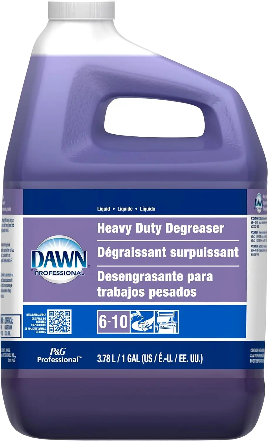 Heavy Duty Degreaser by Dawn Professional, Bulk Liquid Degreaser Refill for Commercial Restaurant Kitchens and Bathrooms, 3.78L